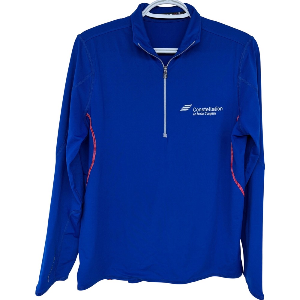 Ralph Lauren RLX 1/4 Zip Womens Large Blue Orange Performance Constellation Golf
